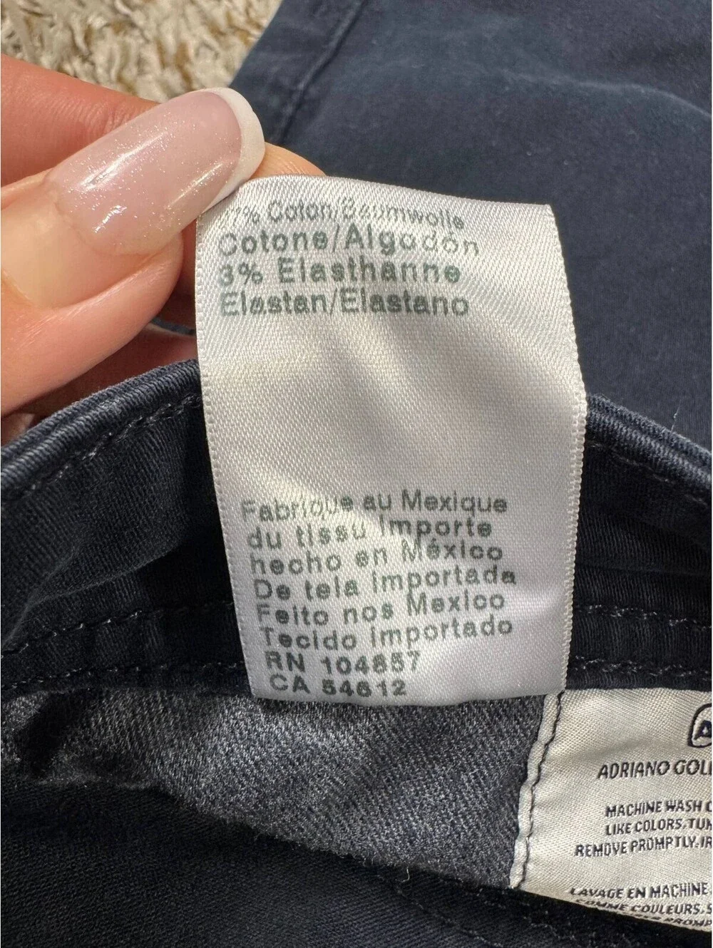 AG Adriano Goldschmied Everett Men’s Jeans 40x32 Navy Blue Slim Straight